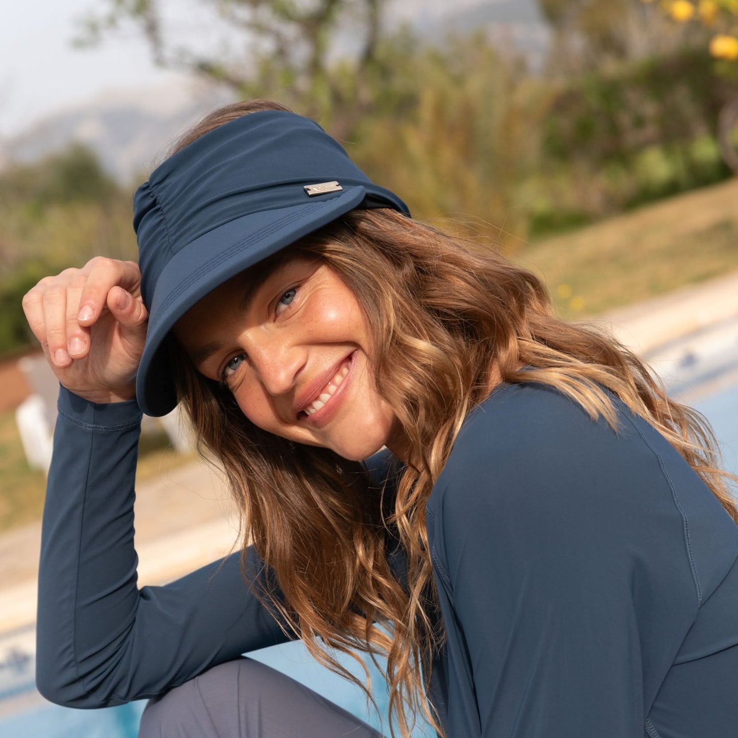 Capri Reversible UV Visor Navy/Black