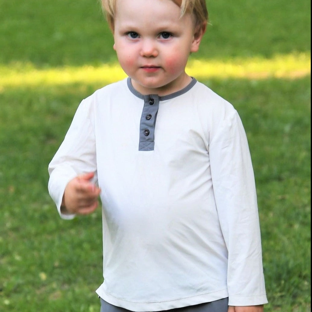 Kiwi UV Topp Vit/ Grå