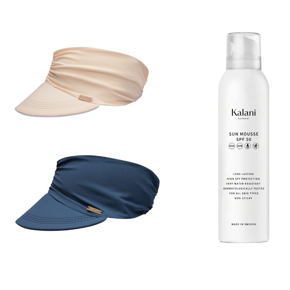 Summer Bundle Capri Reversible Visor + sun mousse SPF 50