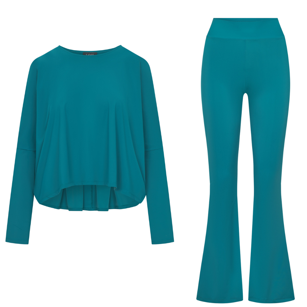 Summer Bundle Mykonos UV Top + Miami Sculpt UV Leggings Teal