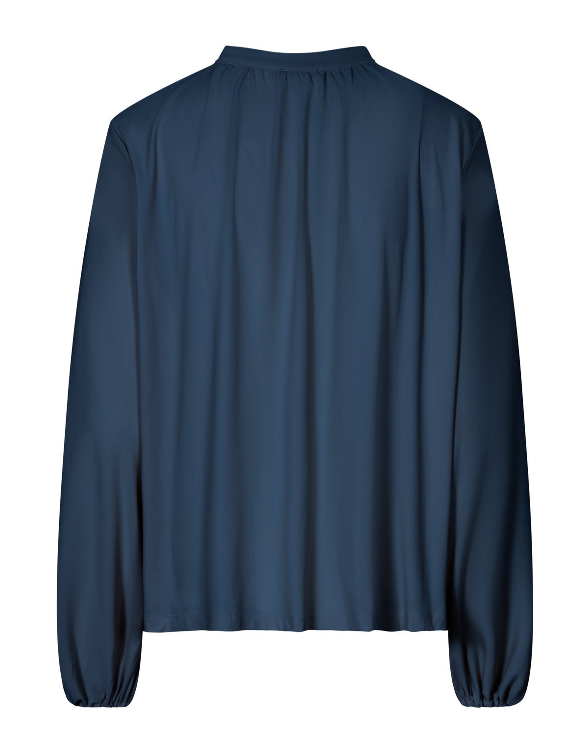 Milano UV blouse navy relaxed fit with hidden buttons back view